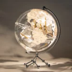10Inch 25CM Gold Transparent Globe With Sailboat Illuminated Decorative World Map Globes - Image 4